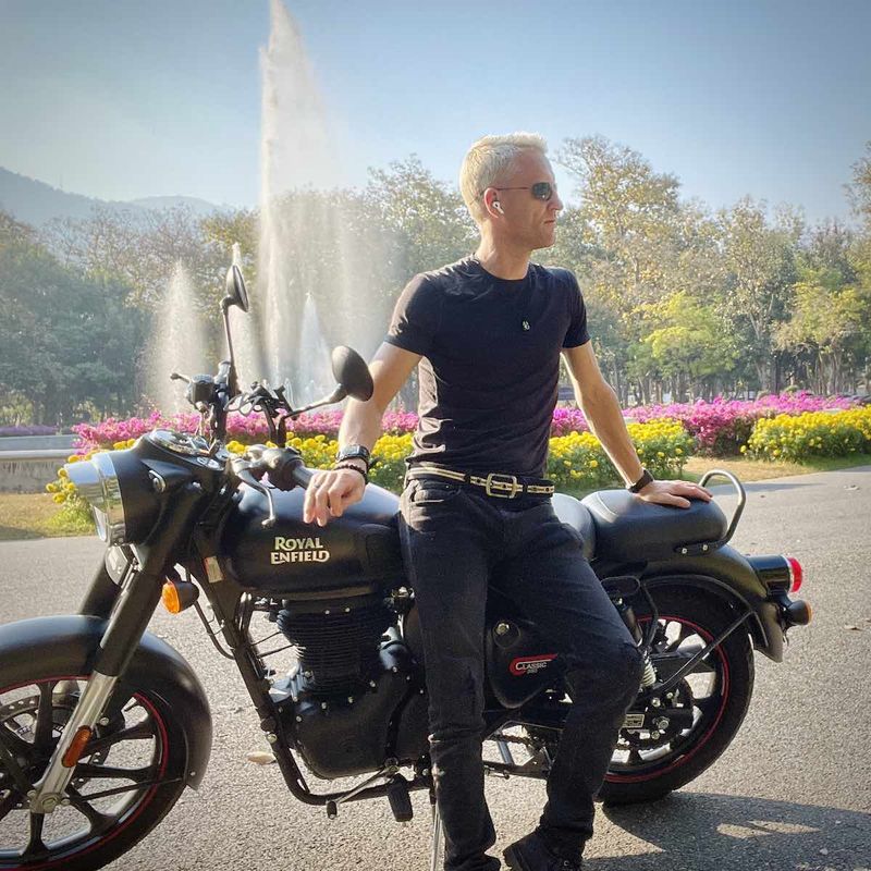Riding the Royal Enfield classic in Chiang Mai, Thailand