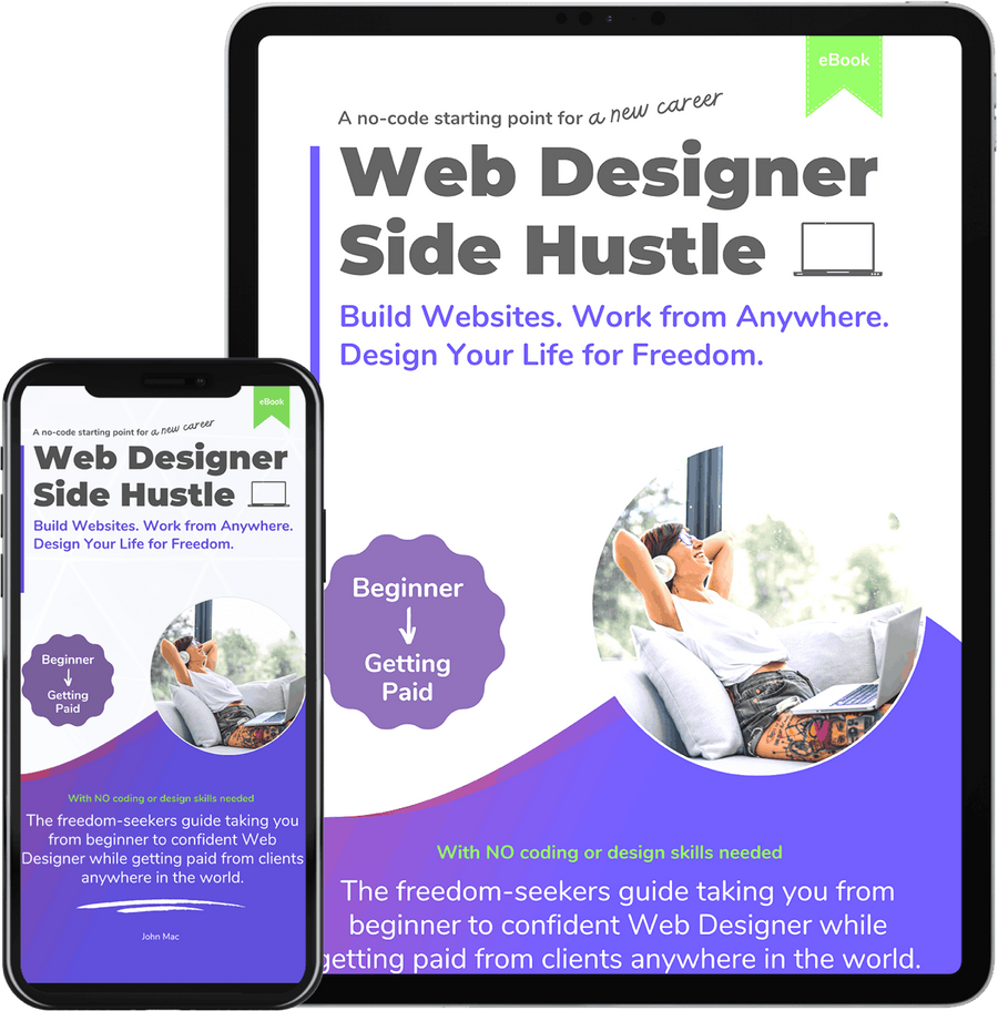eBook cover of the 'Web Designer Side Hustle
